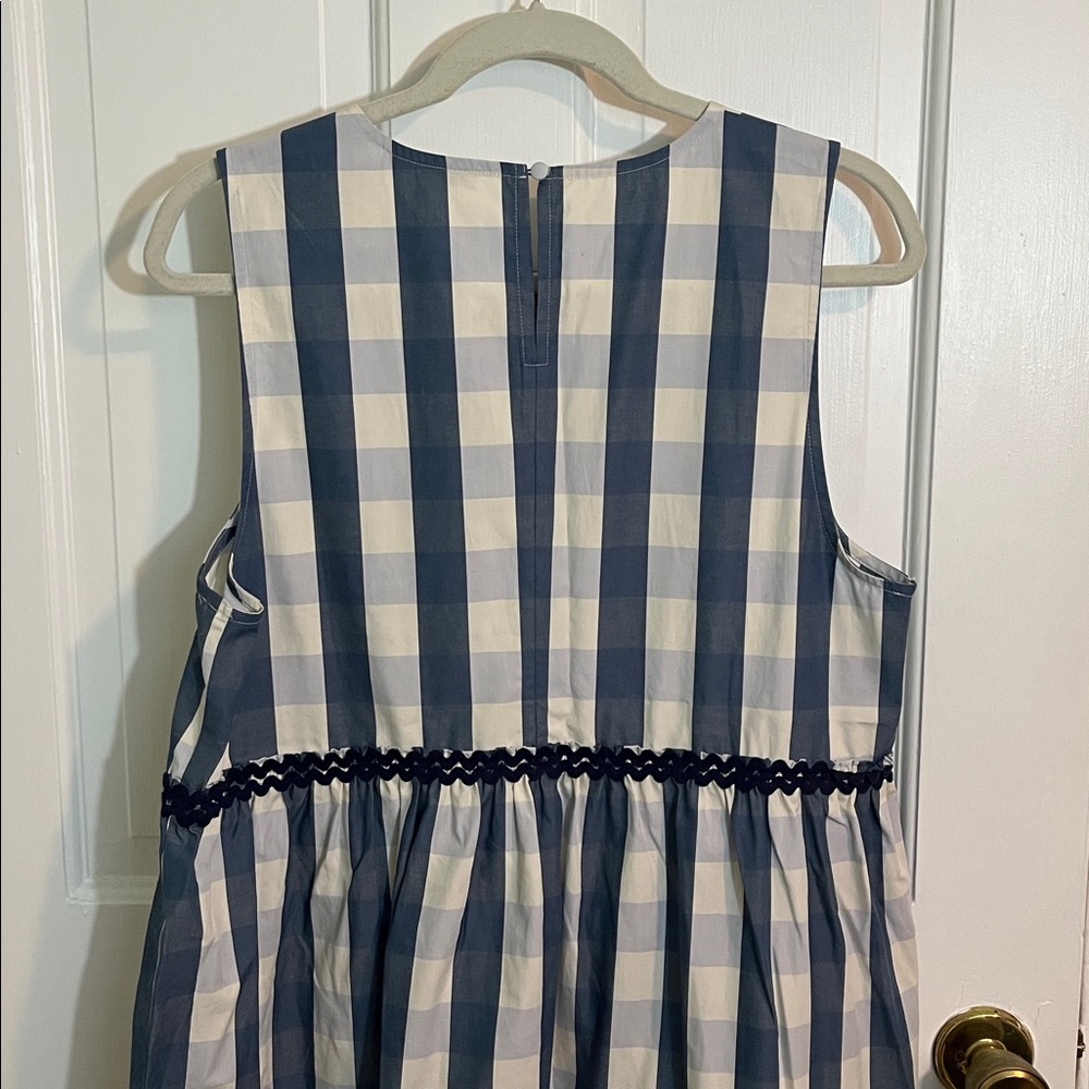 NWT Madewell Blue Buffalo Check Dress Size L - Picture 5 of 5